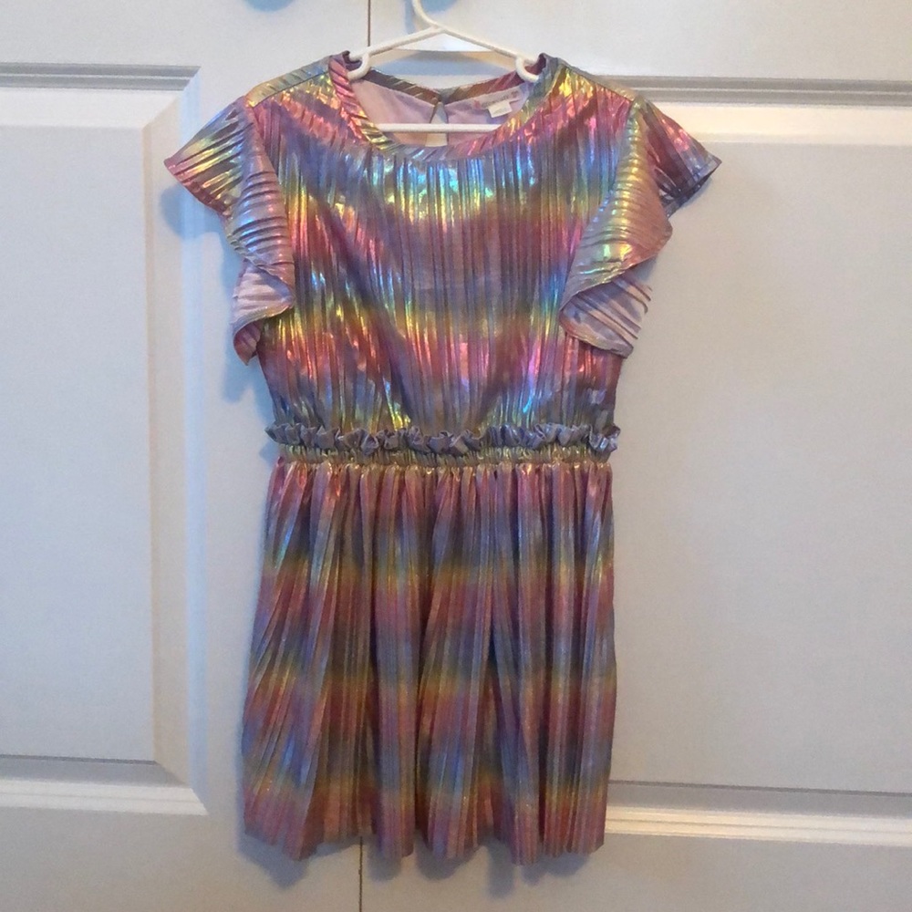 Crewcut rainbow girls dress
